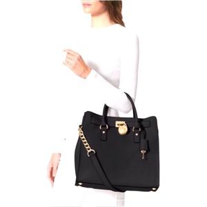 Michael Kors Saffiano Leather Hamilton Large Tote